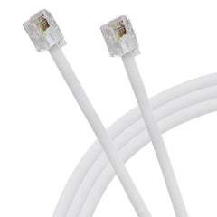 Maplin RJ11 to RJ11 6P4C ADSL Telephone Modem Lead - White, 3m