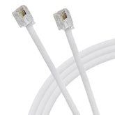 Maplin RJ11 to RJ11 6P4C Telephone Modem Lead - White, 5m