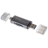 Maplin USB-C & USB-A 3.0 SD Card Reader for SDXC / SDHC / MicroSDXC / MicroSDHC / UHS-I