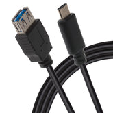Maplin Pro USB-C Male to USB-A 3.1 Female Gen 2 60W Super Speed Data Transfer & Charging Adapter Cable - Black, 1m