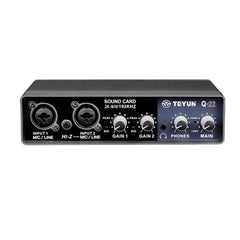 TEYUN Q-22 USB Computer Free Srive Microphone External Sound Card, Q-22