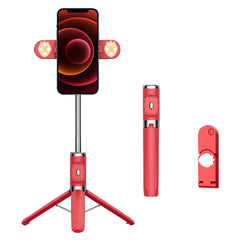 Bluetooth Remote Control Dual Fill Light Tripod Selfie Stick, Dual Fill Light (Red), Dual Fill Light (Yellow), Dual Fill Light (Black), Dual Fill Light (Green)