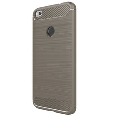 For Huawei P8 Lite (2017) Brushed Carbon Fiber Texture Shockproof TPU Protective Case, Huawei P8 Lite (2017)