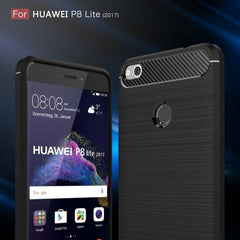 For Huawei P8 Lite (2017) Brushed Carbon Fiber Texture Shockproof TPU Protective Case, Huawei P8 Lite (2017)