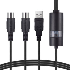 WERSI UM-18 USB MIDI Cable MidiPort Midi Cable Electric Piano Electronic Drum Music Editing Line, Length: 2m