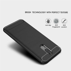 For Huawei Mate 10 Lite Brushed Carbon Fiber Texture TPU Shockproof Anti-slip Soft Protective Back Cover Case, For Mate 10 Lite