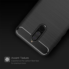 For Huawei Mate 10 Lite Brushed Carbon Fiber Texture TPU Shockproof Anti-slip Soft Protective Back Cover Case, For Mate 10 Lite