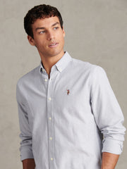 Mens Oxford Stripe Shirt Blue Yonder