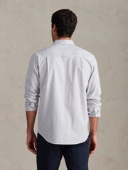 Mens Oxford Stripe Shirt Blue Yonder