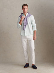 Mens Oxford Stripe Shirt Ice Green