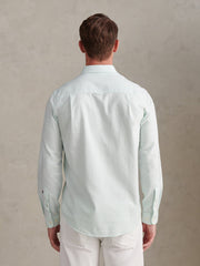 Mens Oxford Stripe Shirt Ice Green