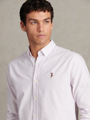 Mens Oxford Stripe Shirt Lilac Breeze