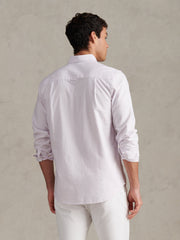 Mens Oxford Stripe Shirt Lilac Breeze