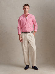 Mens Peached Oxford Shirt Chateau Rose