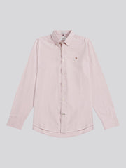 Mens Peached Oxford Shirt Sepia Rose