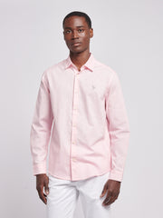 Mens Linen Blend Shirt Pink a Boo