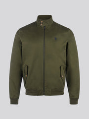 Mens Cotton Twill Harrington Jacket Forest Night