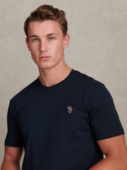 Mens Double Horsemen T-Shirt Dark Sapphire Navy / Multi Coloured DHM