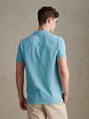 Mens Double Horsemen Polo Shirt Air Blue