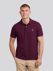 Mens Double Horsemen Polo Shirt Grape Wine