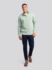 Mens 1/4 Zip Sweatshirt Iceberg Green