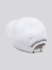Mens Washed Casual Cap White / Dark Sapphire Navy DHM