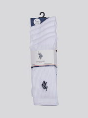 Mens Five Pack Classic Sports Socks in Bright White