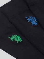 Mens Three Pack Smart Socks in Black