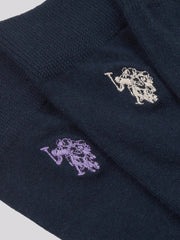 Mens Three Pack Smart Socks in Dark Sapphire Navy