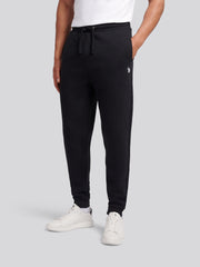 Mens Double Horsemen Jogger in Black Bright White DHM