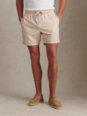 Mens Linen Blend Deck Shorts French Oak