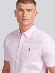 Mens Short Sleeve Oxford Shirt Orchid Pink