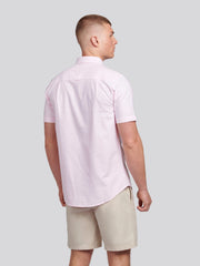 Mens Short Sleeve Oxford Shirt Orchid Pink