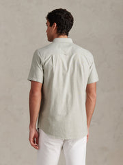 Mens Short Sleeve Oxford Shirt Sea Spray