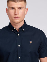 Mens Short Sleeve Oxford Shirt Dark Sapphire Navy