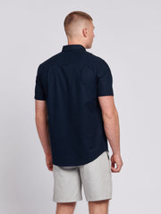Mens Short Sleeve Oxford Shirt Dark Sapphire Navy