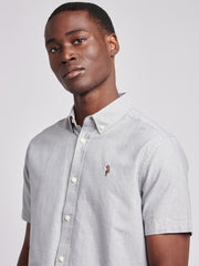 Mens Short Sleeve Oxford Shirt Mulled Basil