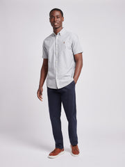 Mens Short Sleeve Oxford Shirt Mulled Basil