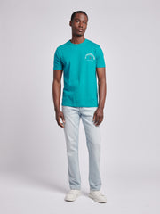 Mens Front/Back Print Graphic T-Shirt in Alexandrite