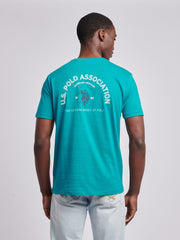 Mens Front/Back Print Graphic T-Shirt in Alexandrite