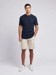 Mens Vertical Texture T-Shirt in Dark Sapphire Navy / Moonlight Blue DHM