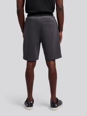 Mens Smart Two Tone Pleat Short in Black