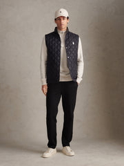 Mens Onion Quilt Lightweight Gilet Black