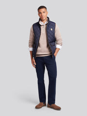 Mens Quilted Country Gilet Dark Sapphire Navy