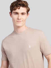 Mens Check Texture T-Shirt in Atmosphere