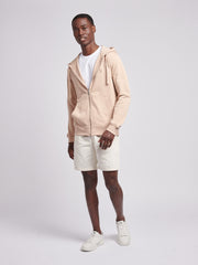 Mens Double Horsemen Loopback Zip Hoodie Doeskin