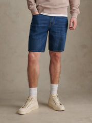 Mens Classic 5 Pocket Denim Shorts Dark Wash