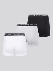 Mens 3 Pack Multi Trunk Black