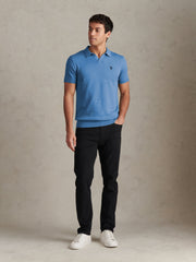Mens Combed Cotton Double Horsemen Revere Polo Shirt Riviera