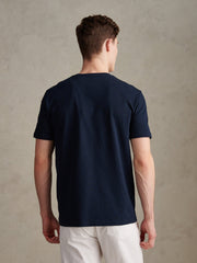 Mens Enlarged Square Texture T-Shirt Dark Sapphire Navy